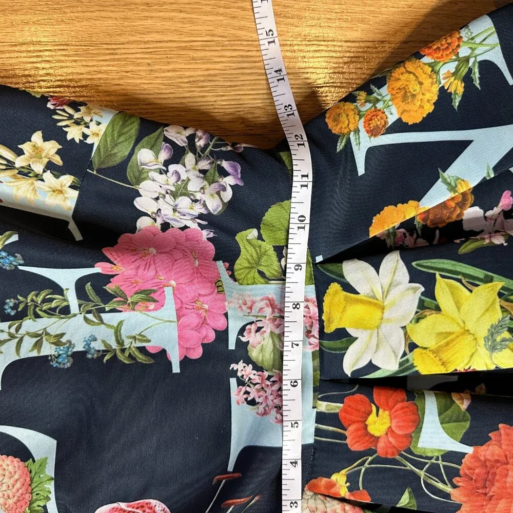 Ted Baker London Alphabet Ditsy Skater Dress Size 0/XS Floral Fit & Flare Navy - Picture 17 of 17